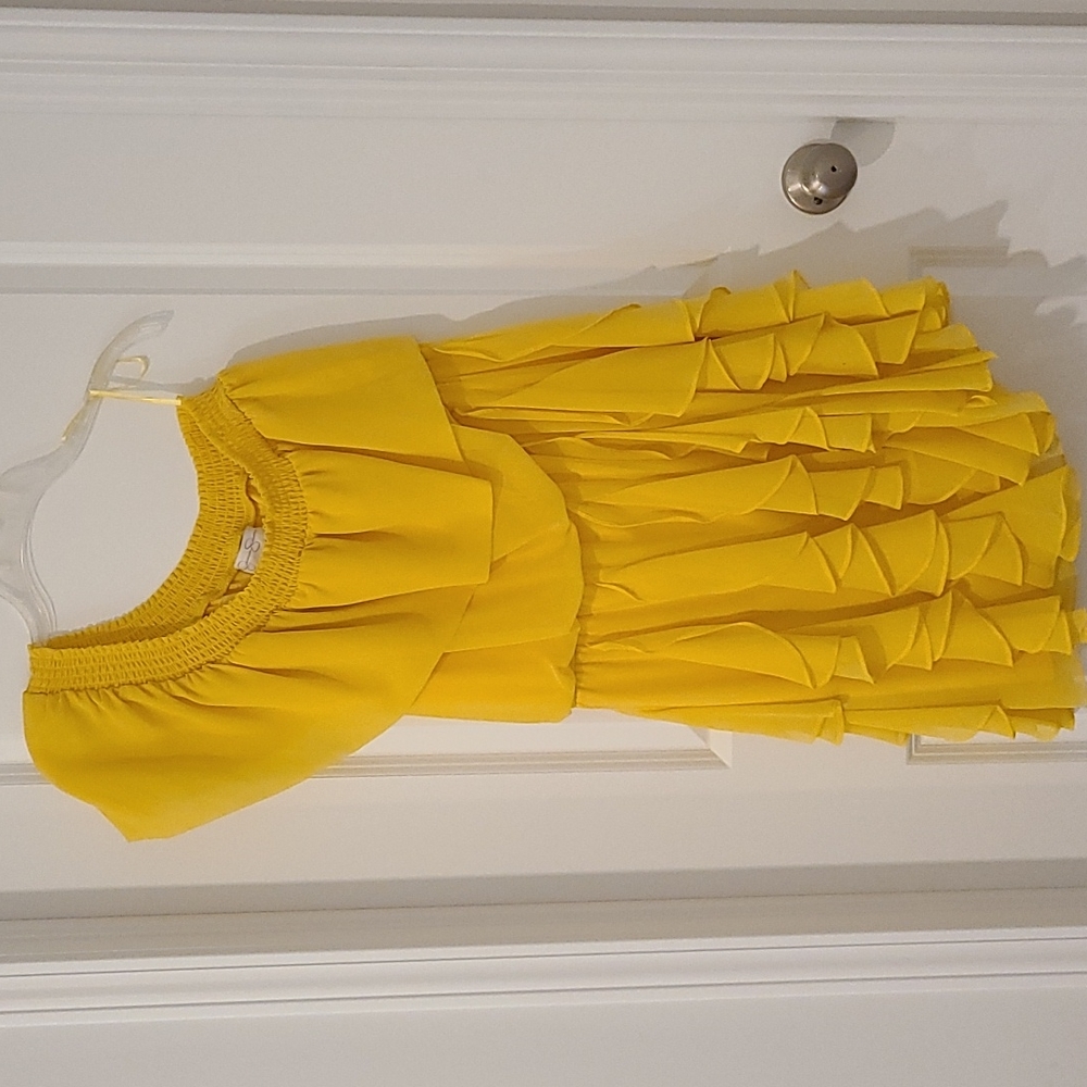 Jessic Simpson Ruffled, One Shoulder Dress, Size L